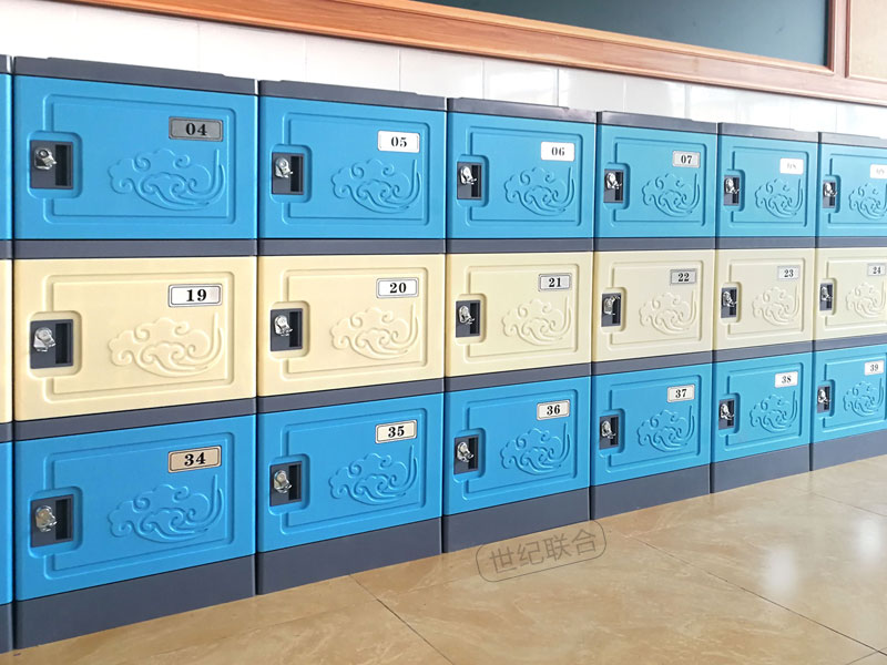 學(xué)生柜石墨藍(lán)配玉脂白+掛扣